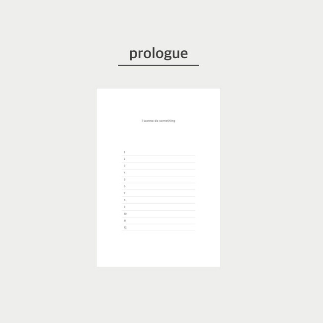 Prologue - O-Check Here All My Days Dateless Weekly Diary Planner 