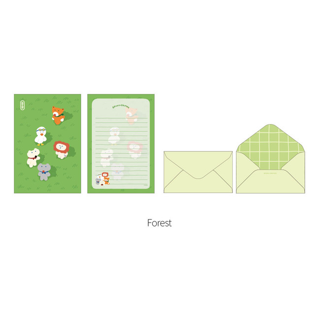 Forest - Brunch Brother Letter Paper and Envelope Set