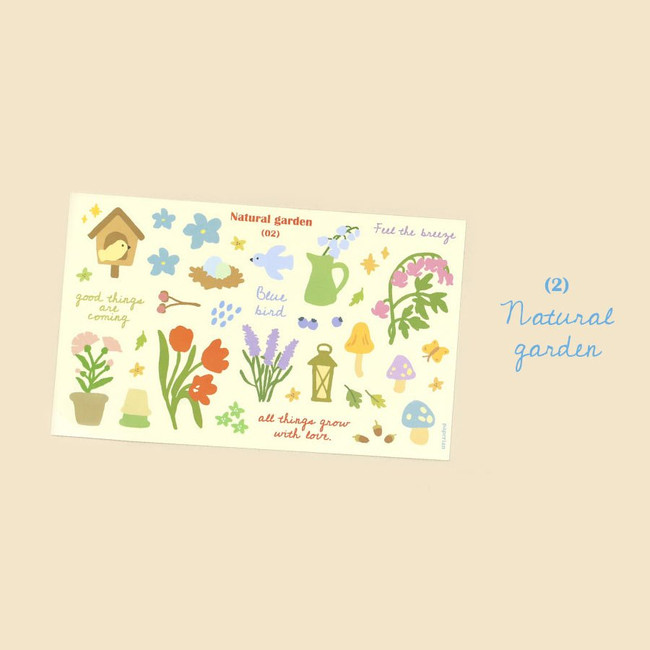 Natural garden - Life Gardening Removable Sticker Pack
