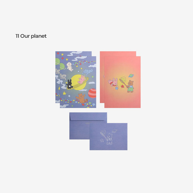 11 our planet - Dailylike My Buddy Daily Letter and Envelope Set 09-12
