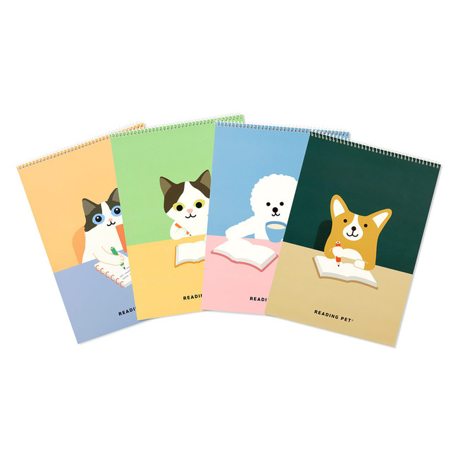 Bookfriends Reading Pet B5 Wire bound Drawing Blank Notebook