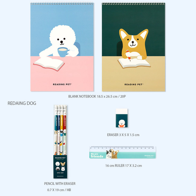 reading dog - Bookfriends Reading Pet Start Stationery Gift Set