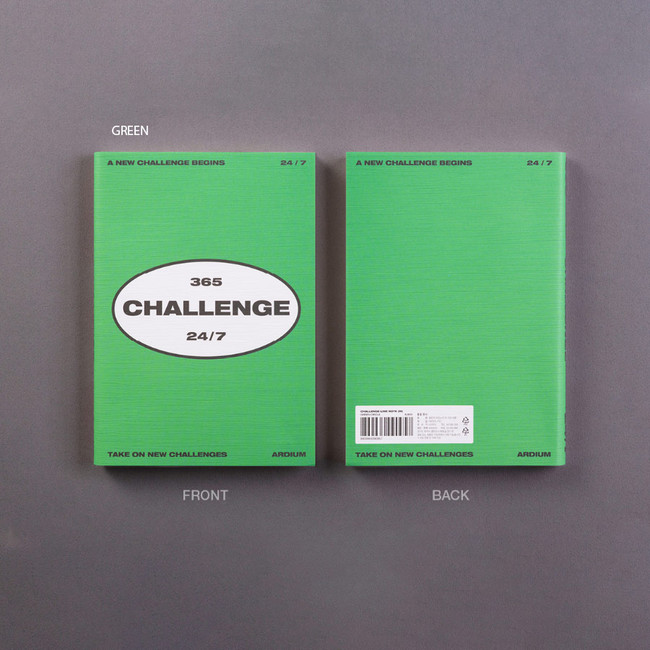 green - Ardium 24/7 Challenge Medium Lined Notebook