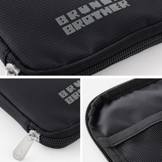 detail of ROMANE Brunch Brother Cable Zipper Pouch