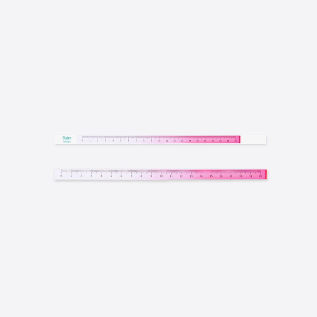 APPREE Twilight Gradation Pink 20cm Ruler