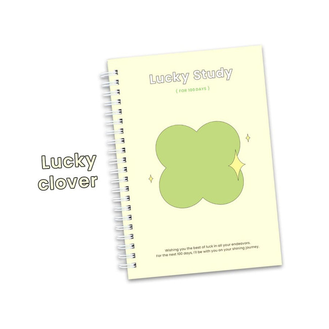 Lucky clover - Lucky 100days Dateless Daily Study Planner