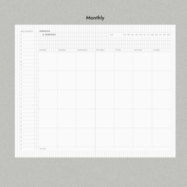 Sequence To Sequence 6 months Dateless Weekly Planner