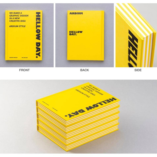 yellow - Ardium Hellow Hardcover Blank Notebook