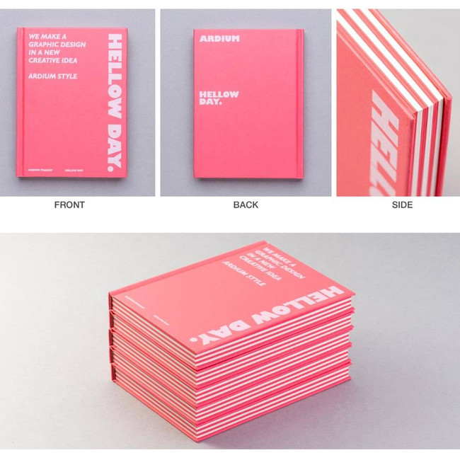 pink - Ardium Hellow Hardcover Blank Notebook