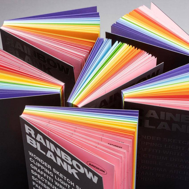 Ardium Rainbow Blank Hardcover Plain Notebook 