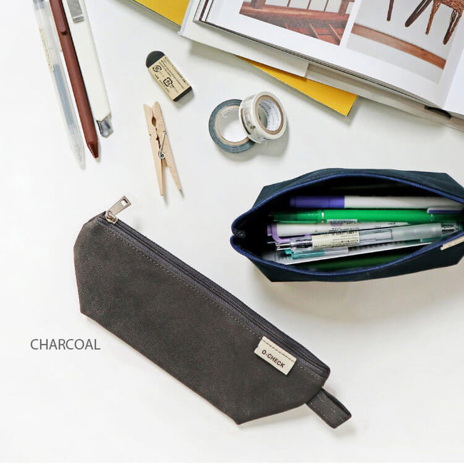 Charcoal - Canvas Standard Zipper Pencil Case V2