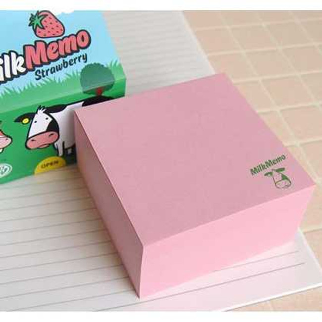 Chachap Hello cow Strawberry milk memo pad 300 sheets