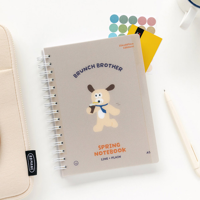 bunny - Romane Brunch Brother A5 PP Cover Lined Blank Notebook