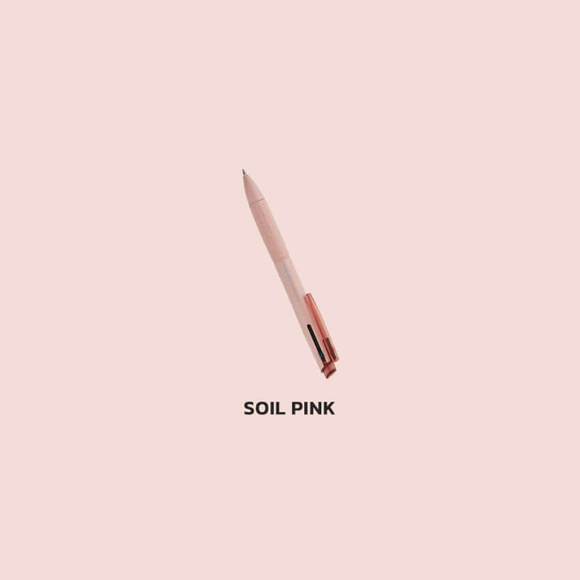 soil pink - Lobda 3 Colors 0.38mm Multi Colored Ballpoint Pen