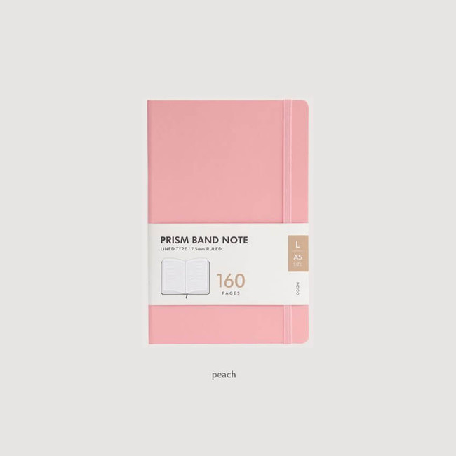 peach - Indigo Prism A5 Band 160 Lined Noteboook
