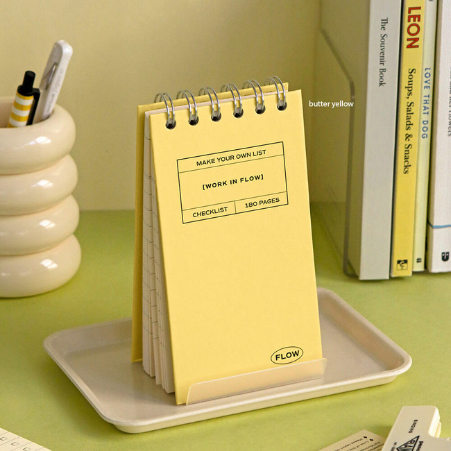 butter yellow - Iconic Work In Flow Checklist Desk Planner