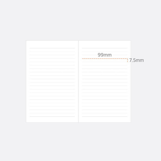 lined spacing: Indigo B6 Band 160 Lined Notebook