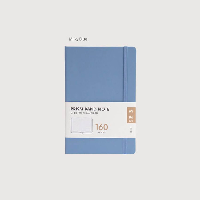 milky blue - Indigo B6 Band 160 Lined Notebook