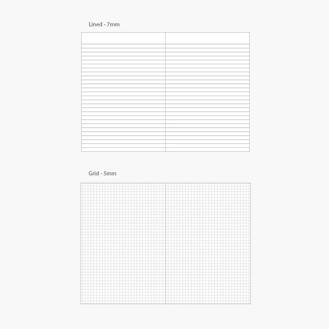 lined grid notebook - After The Rain Dum Dum B6 Lined Grid Notebook