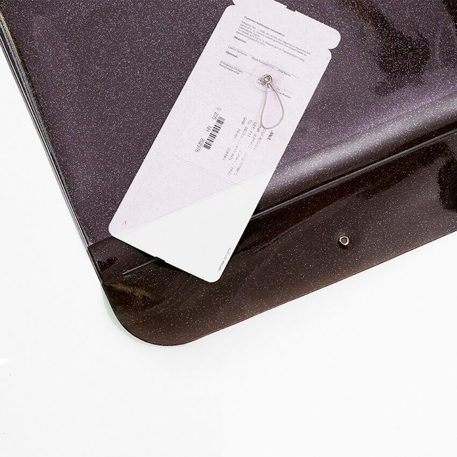 lavender - black - 2nul Second A4 PVC File Folder Pouch