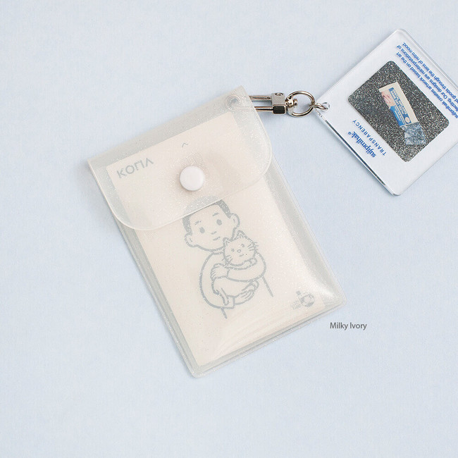 milky ivory - 2nul Button Card Photo Case 