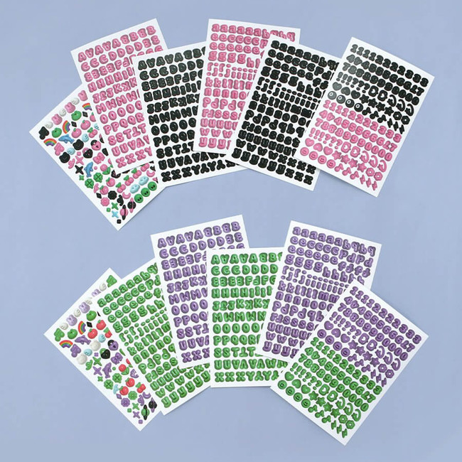 Alphabet Puffy Removable Sticker Pack