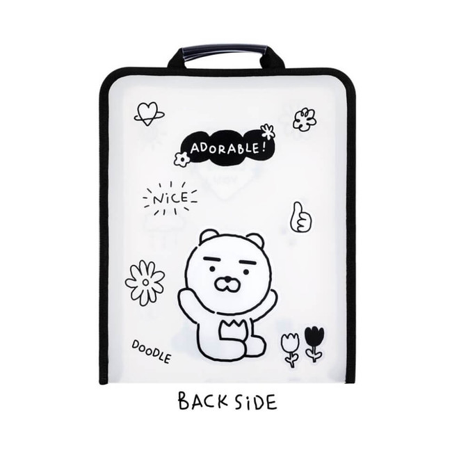 back - Kakao Friends Doodle Doodle A4 Handle Zipper File Folder