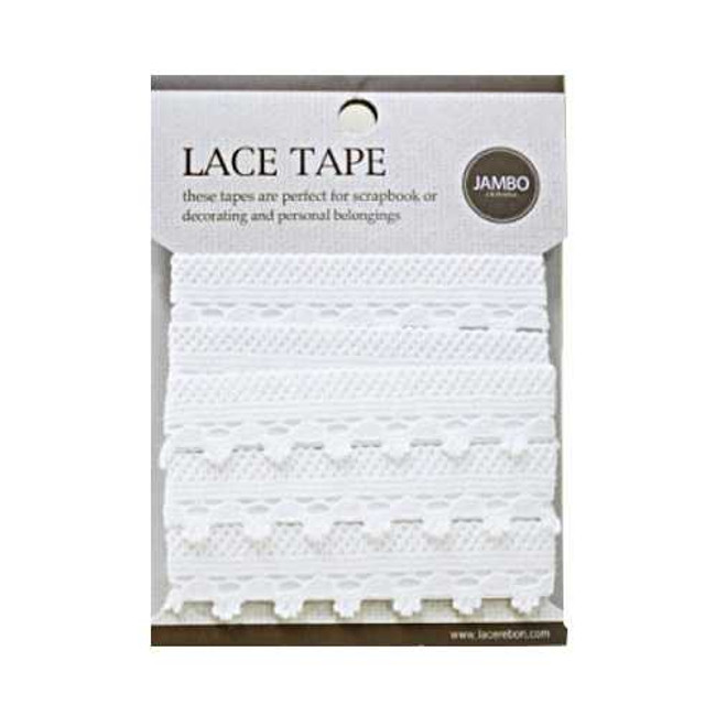 J&Bobbin Adhesive cotton lace tape M white - 03