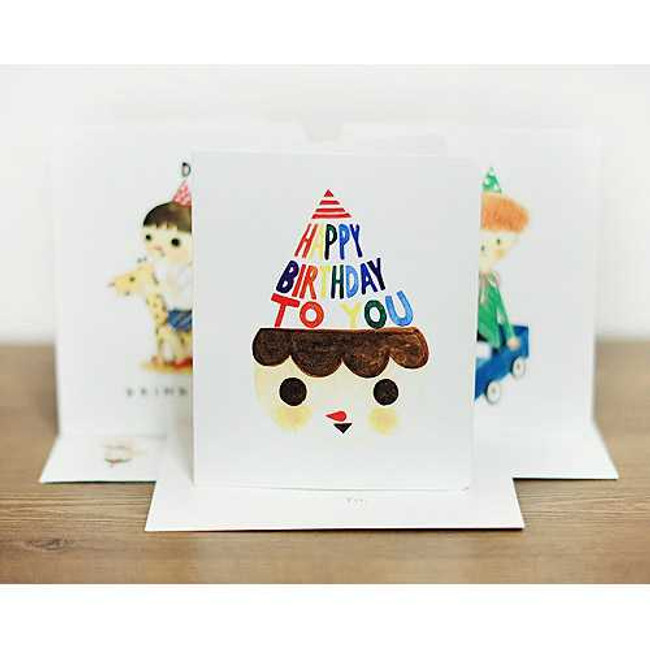 Nacoo Drinky doll happy birthday card and envelope set