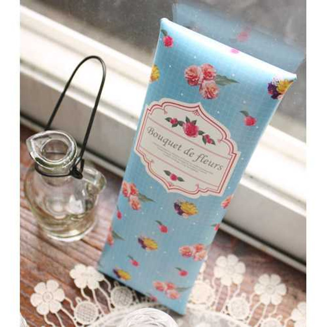 N.IVY Romantic flower pattern folding pencil case