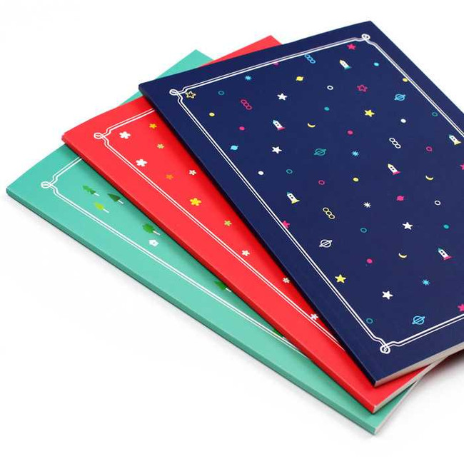 2NUL My little school lined notebook set of 3