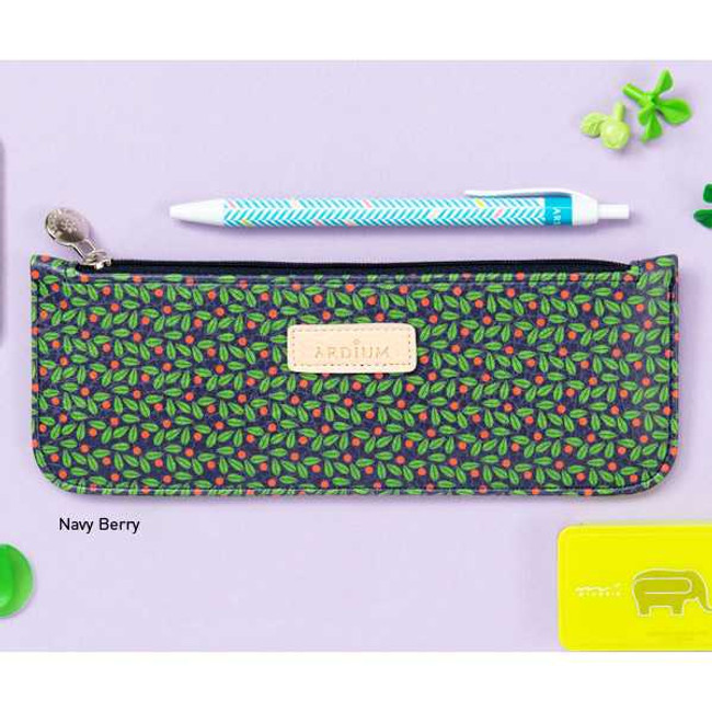 Ardium Flower pattern slim zipper pencil case