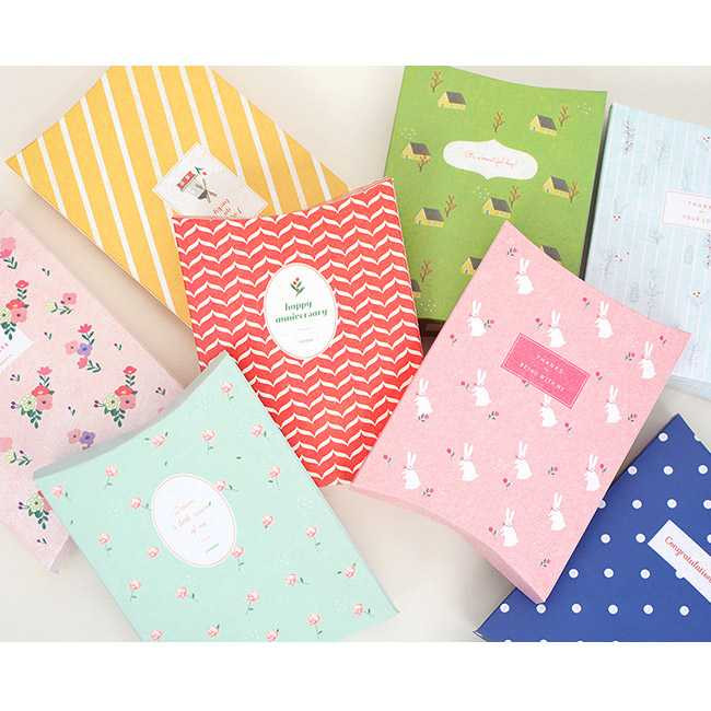 Livework Patterned gift paper bag small set of 8 styles ver.2