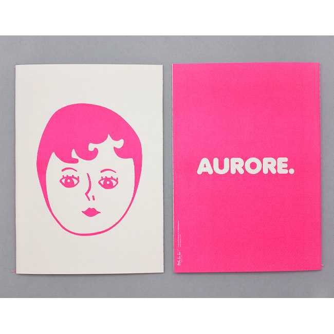 Oohlala Aurore neon pink student lined notebook