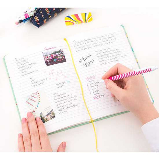 Ardium Nature colorful flower pattern lined notebook with leather cover