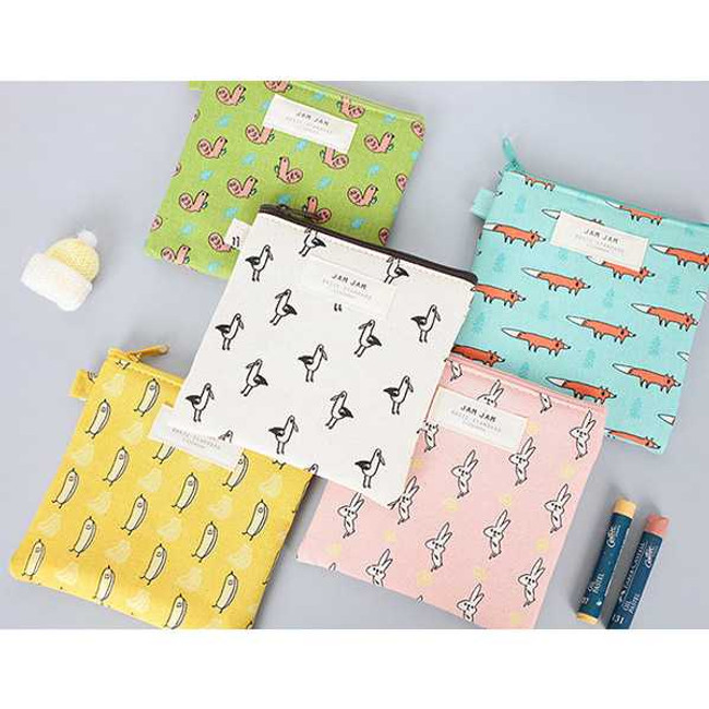 Livework Jam Jam cute illustration pattern mini zipper pouch