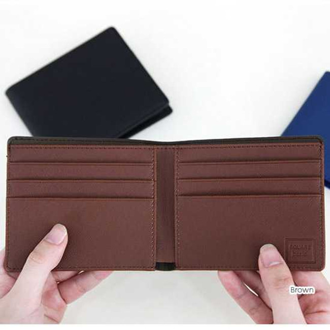 After The Rain Square basic bifold men's wallet