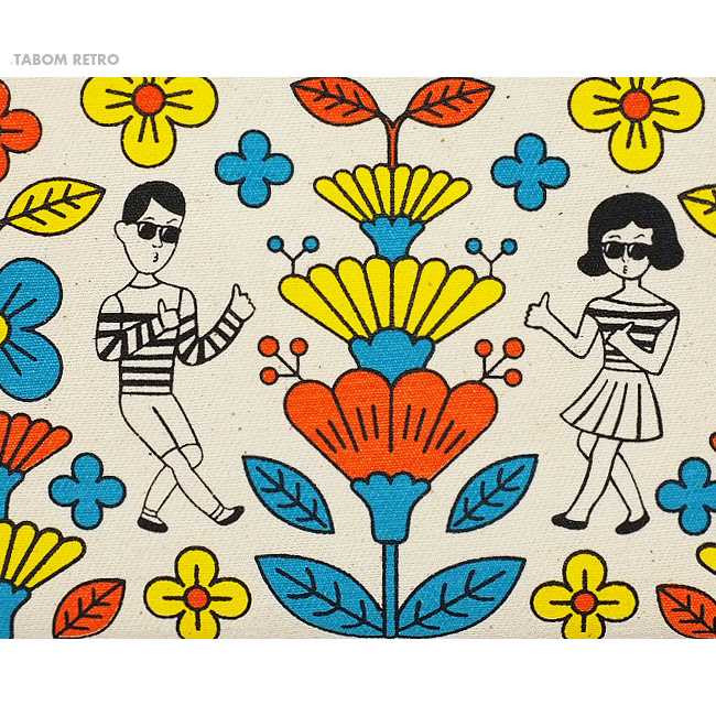 Oohlala Tabom retro canvas zipper pouch bag