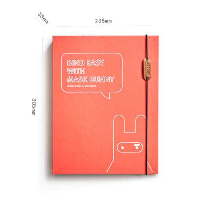 Jstory Mask bunny easy file binder with band closure