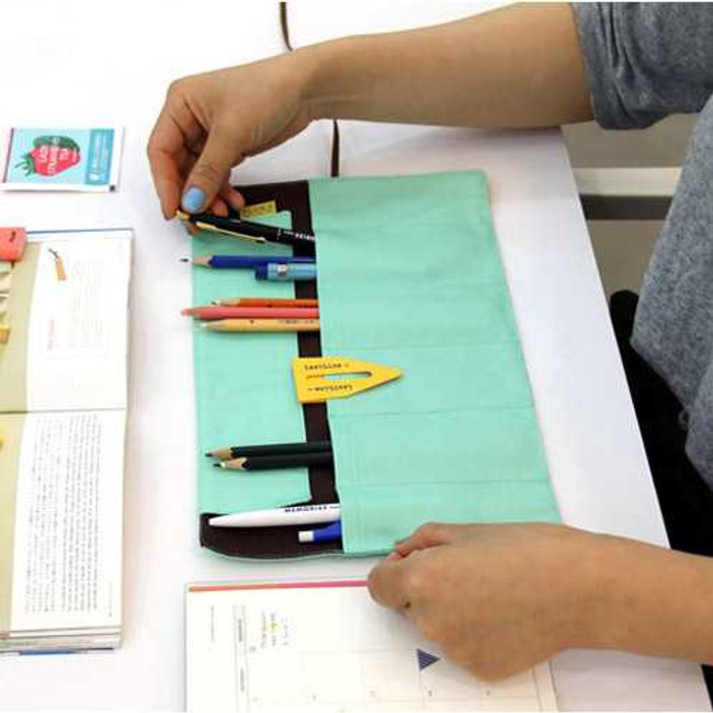 PlanD Colorful handmade roll pencil case pen pouch