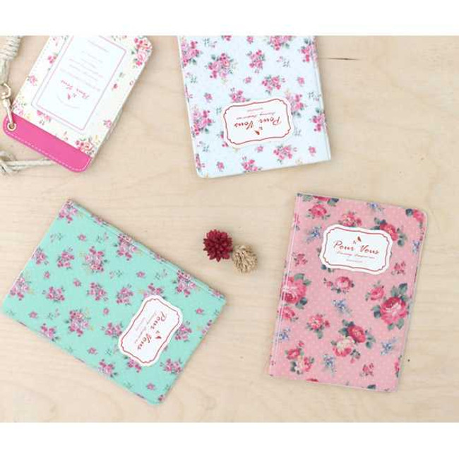 Wanna This Pour vous flower pattern passport cover