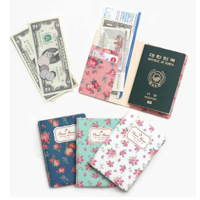 Wanna This Pour vous flower pattern passport cover