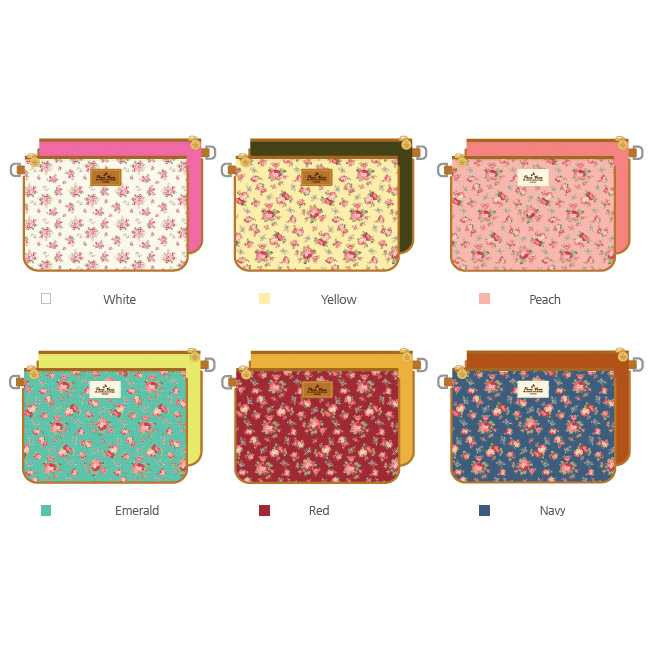 Wanna This Pour vous flower pattern clutch bag large