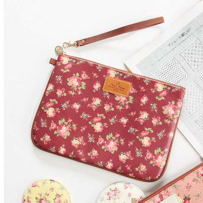 Wanna This Pour vous flower pattern clutch bag large