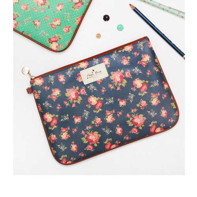 Wanna This Pour vous flower pattern clutch bag large