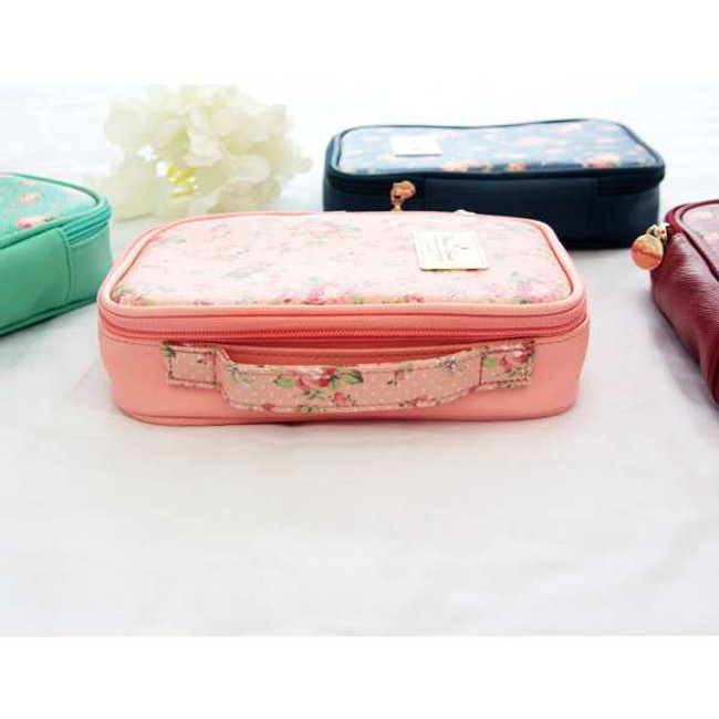 Wanna This Pour vous flower pattern cosmetic make up pouch