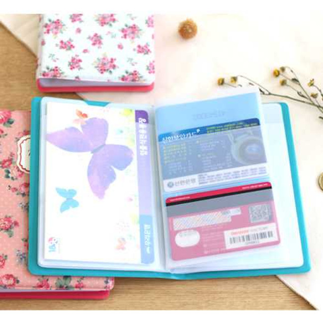 Wanna This Pour vous flower pattern bankbook pouch case