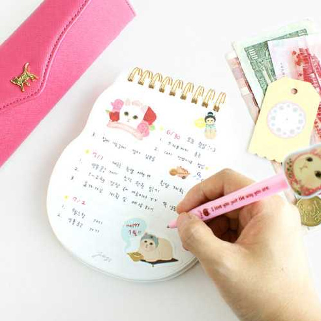 Jetoy Choo Choo cat dolly wirebound notepad