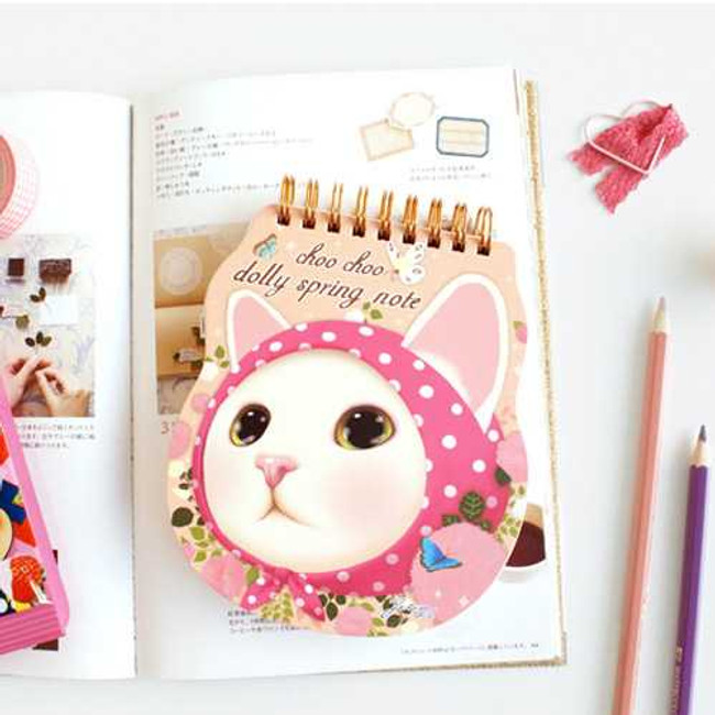 Jetoy Choo Choo cat dolly wirebound notepad