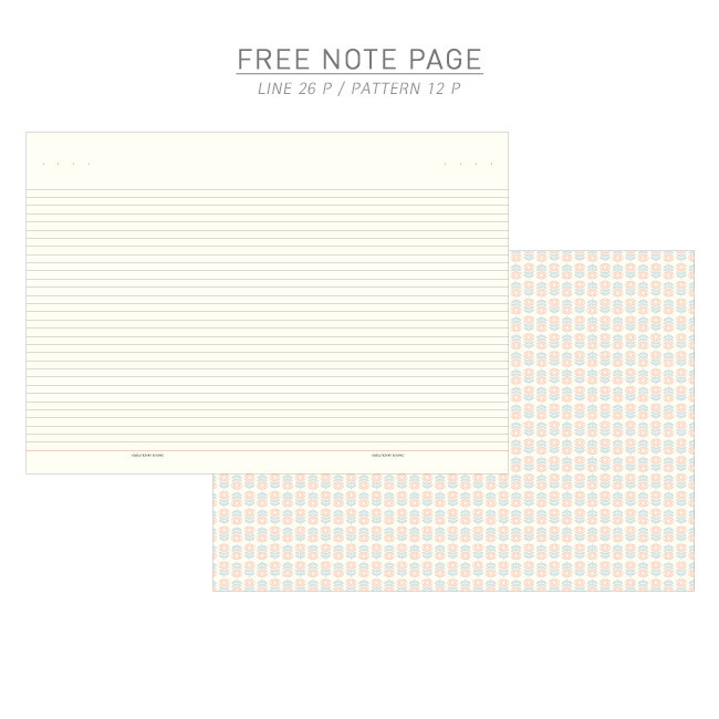 Free note page - 2015 Pattern monthly large dated planner